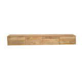 Zwevend TV-meubel - Naturel Mangohout - 240 cm - 4 Deuren - Push-to-Open Entertainment Centers & TV Stands Starfurn