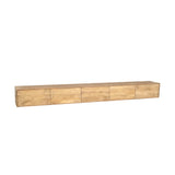 Zwevend TV-meubel - Naturel Mangohout - 280 cm - 5 Deuren - Push-to-Open Entertainment Centers & TV Stands Starfurn