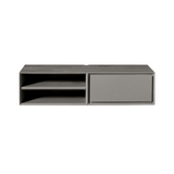 Zwevend Tv-meubel - Taupe Mangohout - 120 cm - 1 Lade & 2 Open Vakken Entertainment Centers & TV Stands Starfurn