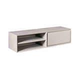 Zwevend Tv-meubel - Taupe Mangohout - 120 cm - 1 Lade & 2 Open Vakken Entertainment Centers & TV Stands Starfurn