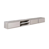 Zwevend Tv-meubel - Taupe Mangohout - 280 cm - 3 Lades & 2 Open Vakken Entertainment Centers & TV Stands Starfurn