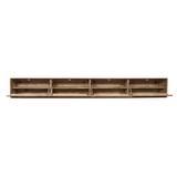 Zwevend TV-meubel Zand Mangohout - 120 cm - Verticaal Lattenpatroon en Push-to-Open Entertainment Centers & TV Stands Starfurn