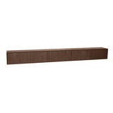 Zwevend TV-meubel Zand Mangohout - 120 cm - Verticaal Lattenpatroon en Push-to-Open Entertainment Centers & TV Stands Starfurn